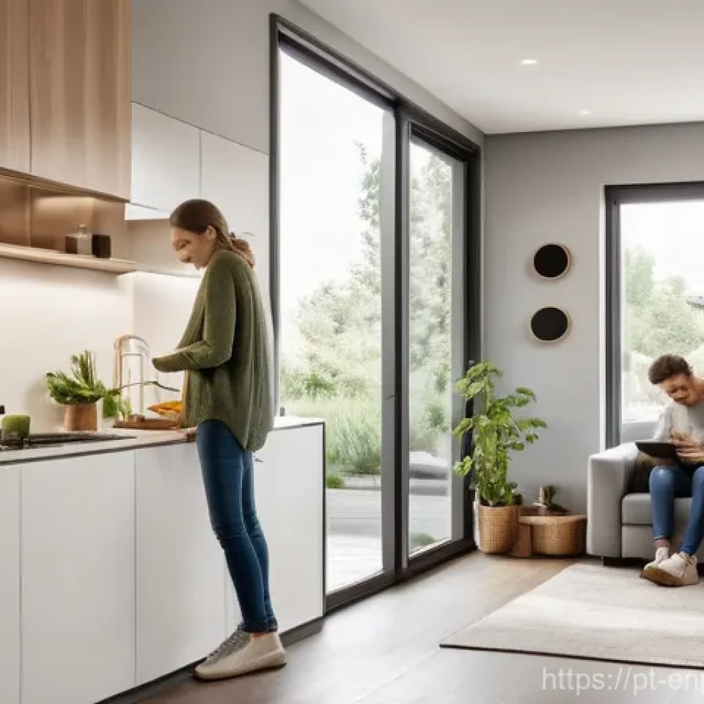 에너지 소비 최적화를 위한 혁신 기술 - **Prompt:** A Portuguese adult (around 30-40 years old, well-dressed in smart casual attire) standin...