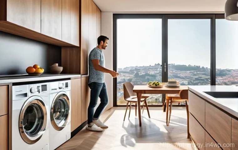 에너지 소비 최적화를 위한 정책 제안 - **Prompt:** "A Portuguese woman in her late 30s is sitting at a wooden kitchen table in a brightly l...